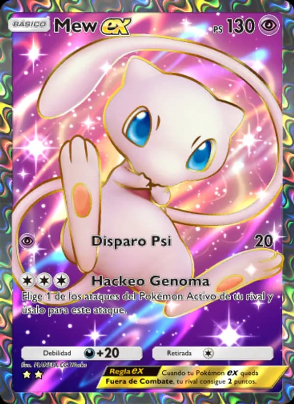 Mew ex card in Spanish
