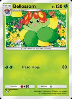 Bellossom card in Spanish