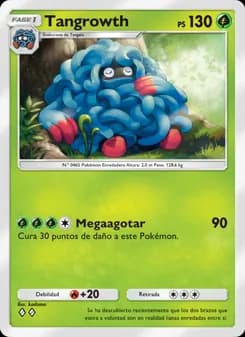 Tangrowth card in Spanish