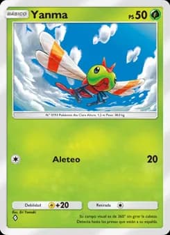 Yanma card in Spanish