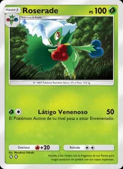 Roserade card in Spanish