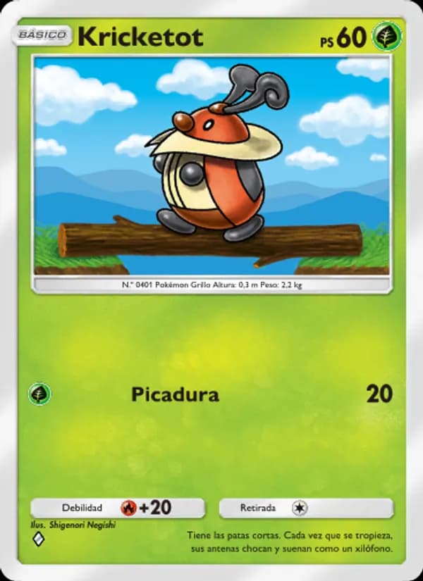 Kricketot card in Spanish