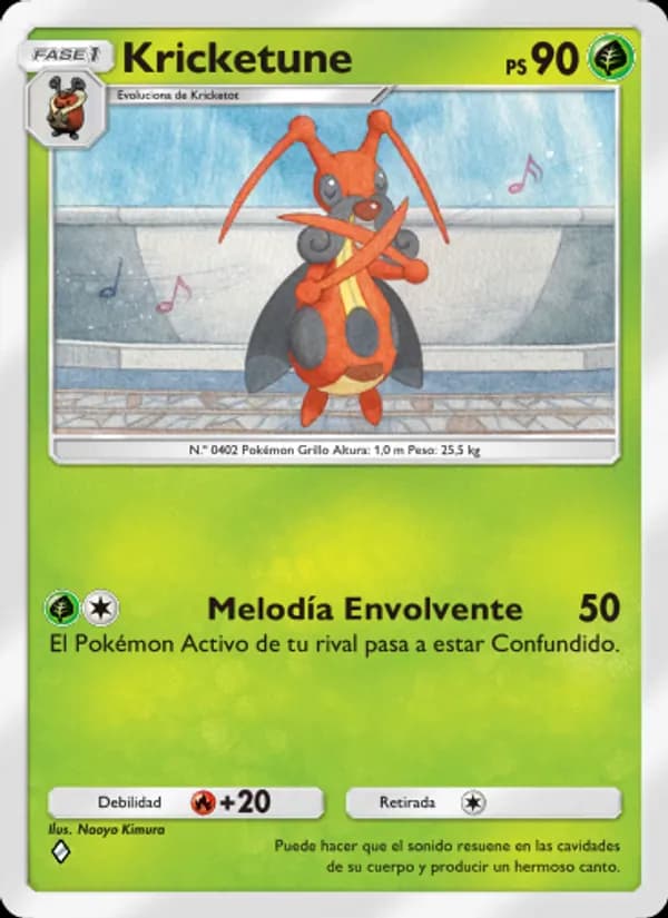 Kricketune card in Spanish