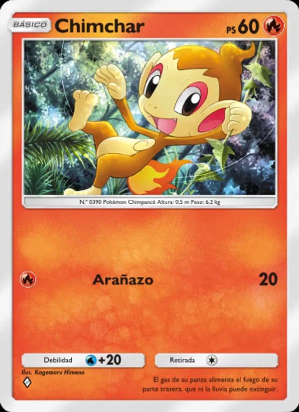Chimchar card in Spanish