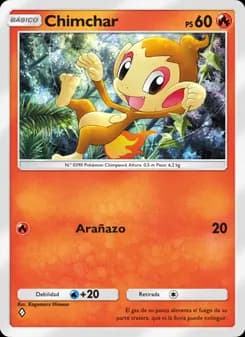 Chimchar card in Spanish