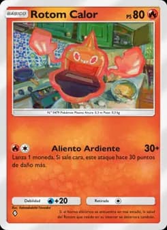 Rotom Calor card in Spanish