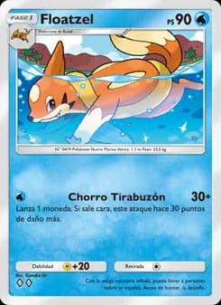 Floatzel card in Spanish