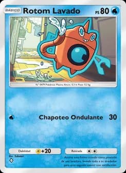 Rotom Lavado card in Spanish