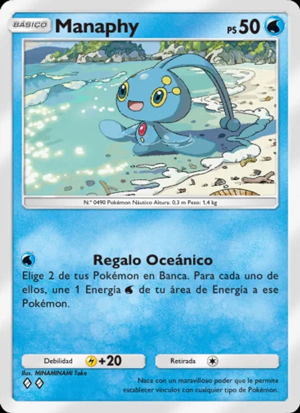 Manaphy card in Spanish