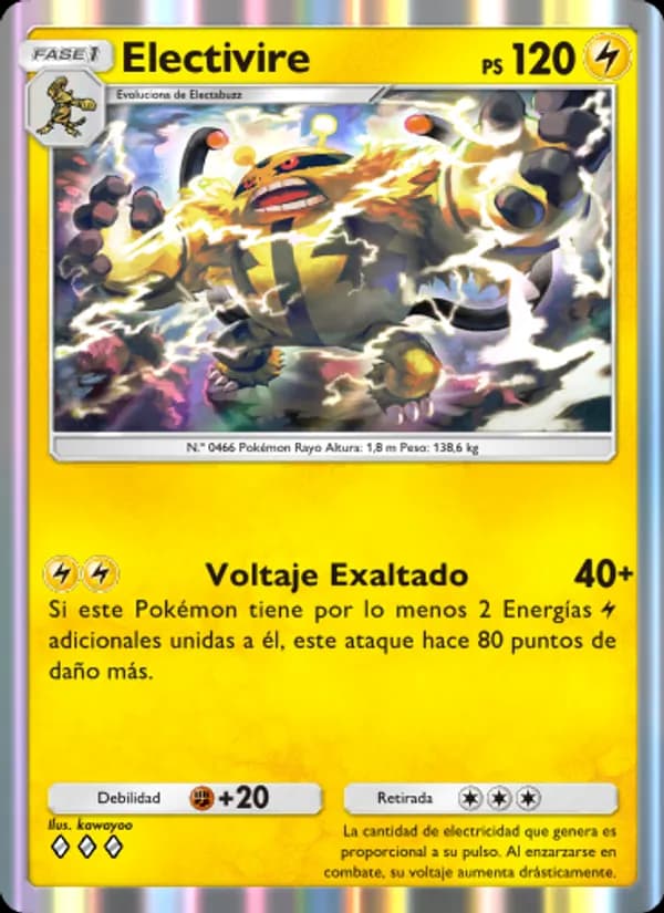 Electivire card in Spanish