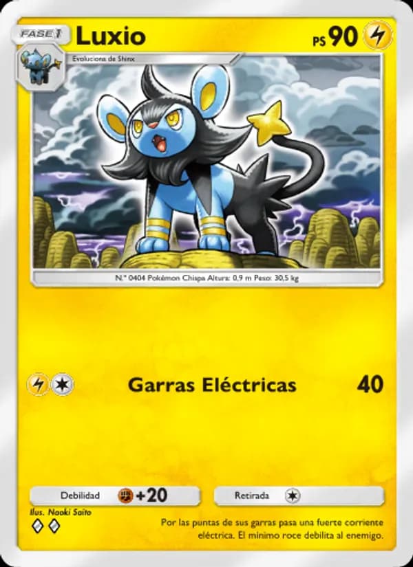 Luxio card in Spanish