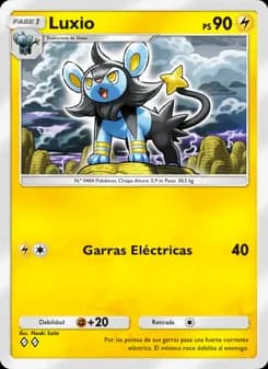 Luxio card in Spanish