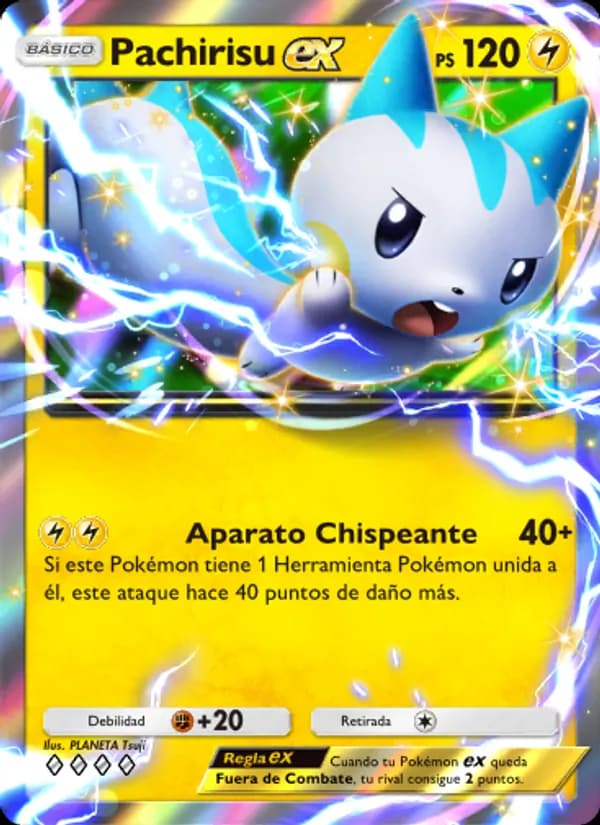 Pachirisu ex card in Spanish