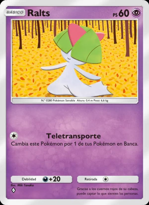 Ralts card in Spanish
