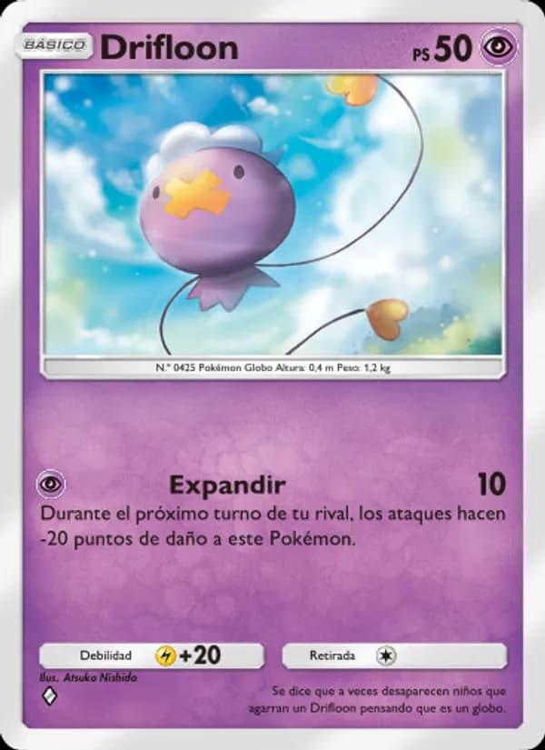 Drifloon card in Spanish