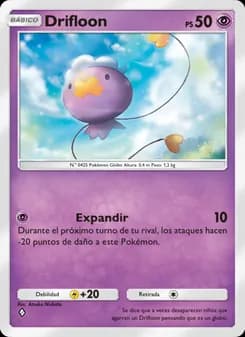 Drifloon card in Spanish