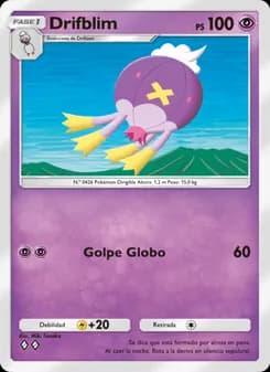 Drifblim card in Spanish