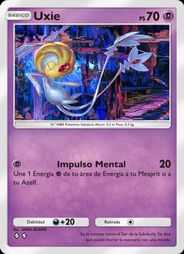 Uxie card in Spanish