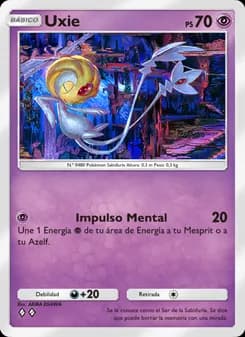 Uxie card in Spanish