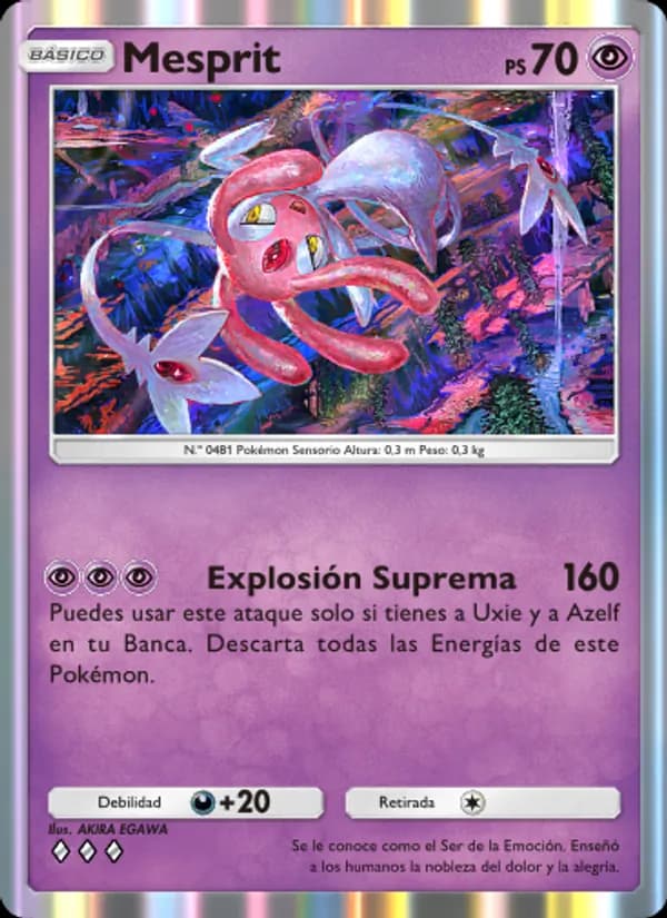 Mesprit card in Spanish