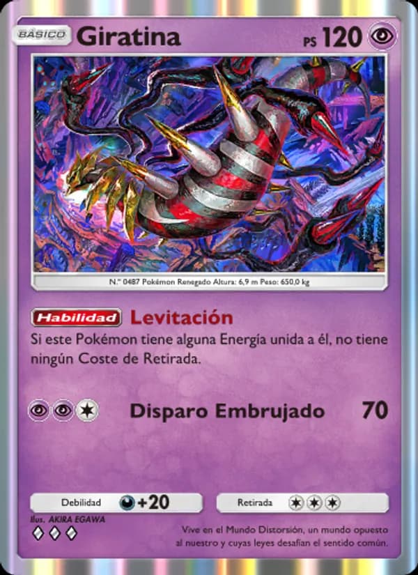 Giratina card in Spanish