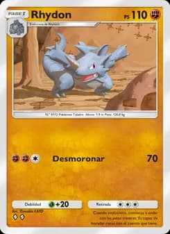 Rhydon card in Spanish
