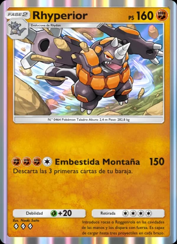 Rhyperior card in Spanish