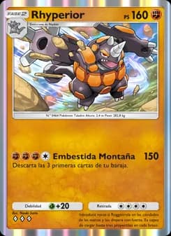 Rhyperior card in Spanish
