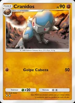 Cranidos card in Spanish