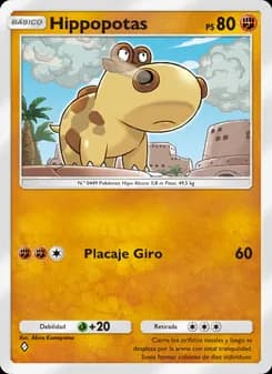 Hippopotas card in Spanish