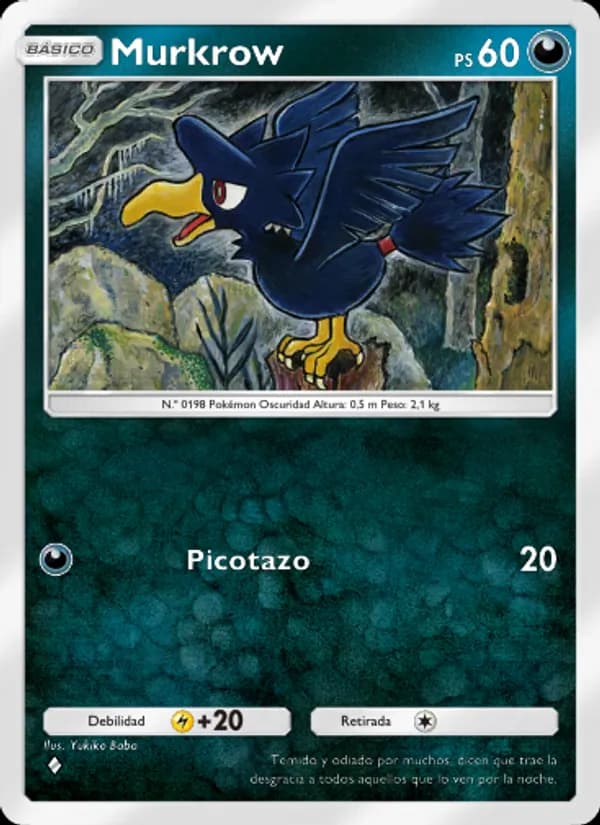 Murkrow card in Spanish