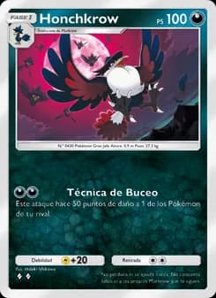 Honchkrow card in Spanish