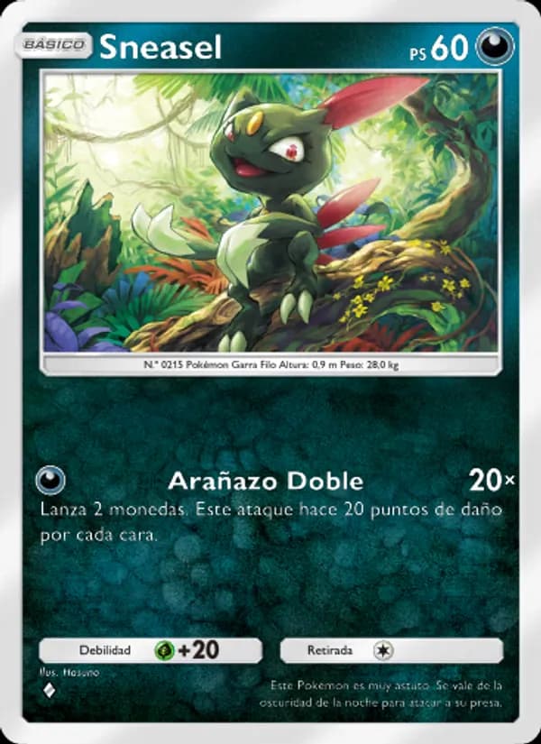 Sneasel card in Spanish