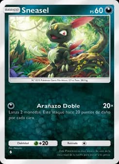 Sneasel card in Spanish