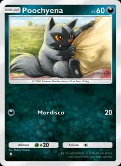 Poochyena card in Spanish