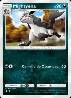 Mightyena card in Spanish