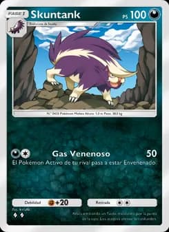 Skuntank card in Spanish