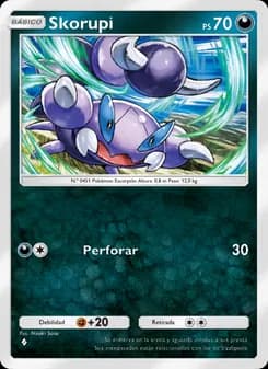 Skorupi card in Spanish