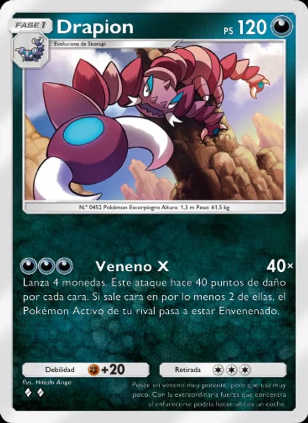 Drapion card in Spanish