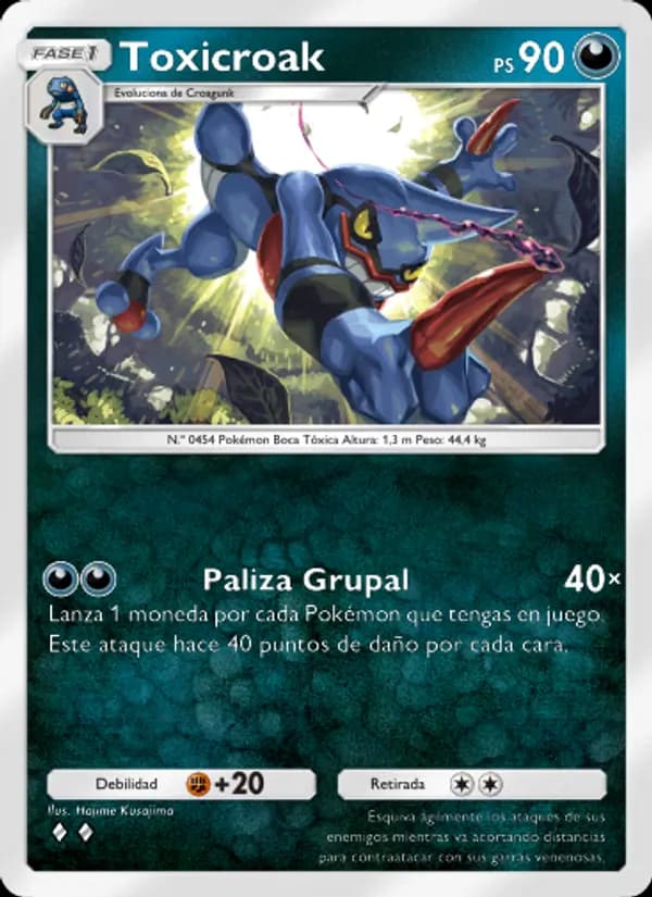 Toxicroak card in Spanish