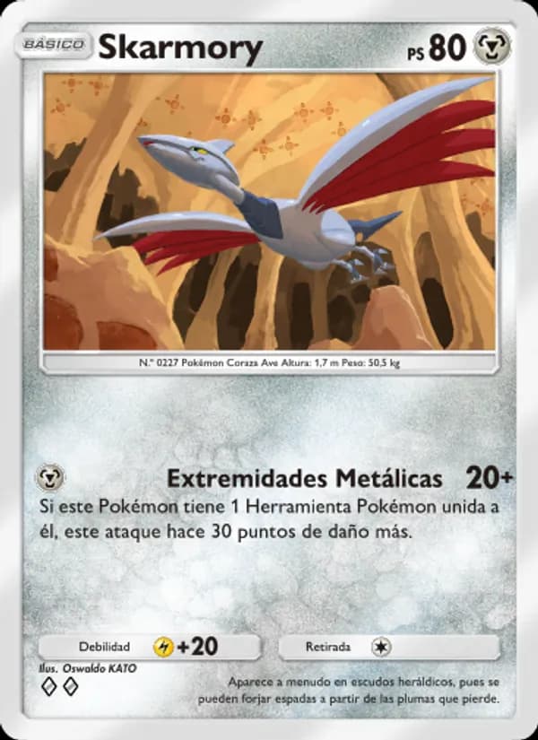 Skarmory card in Spanish