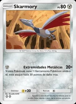 Skarmory card in Spanish