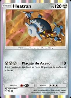 Heatran card in Spanish