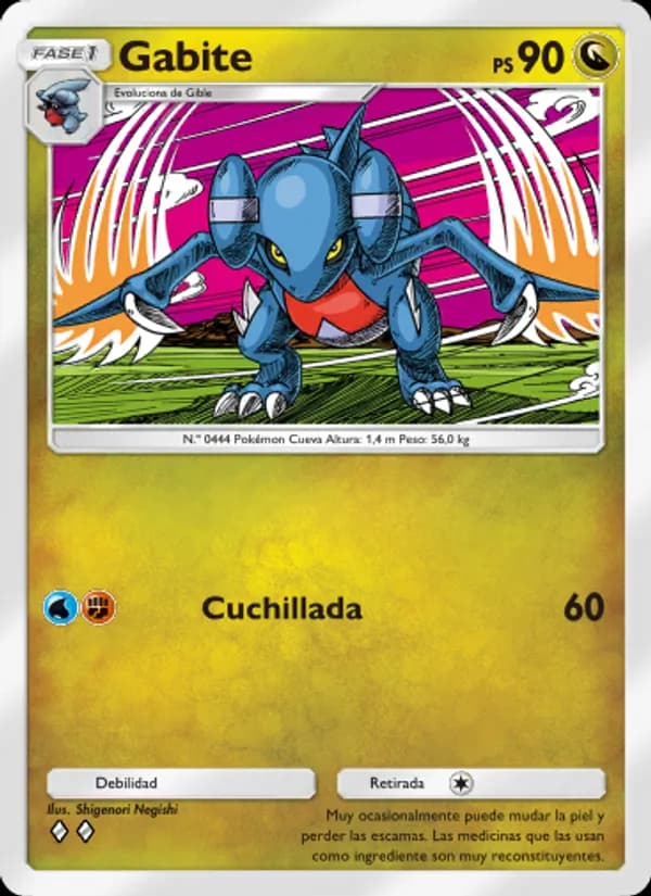 Gabite card in Spanish