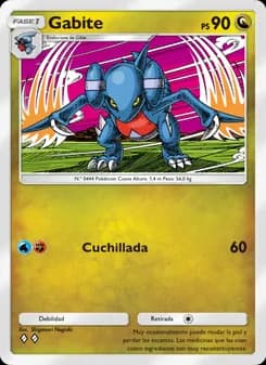 Gabite card in Spanish