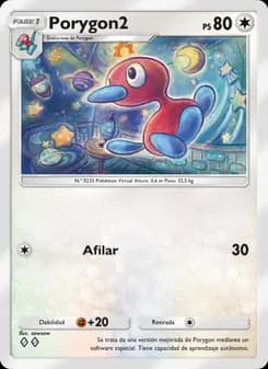 Porygon2 card in Spanish