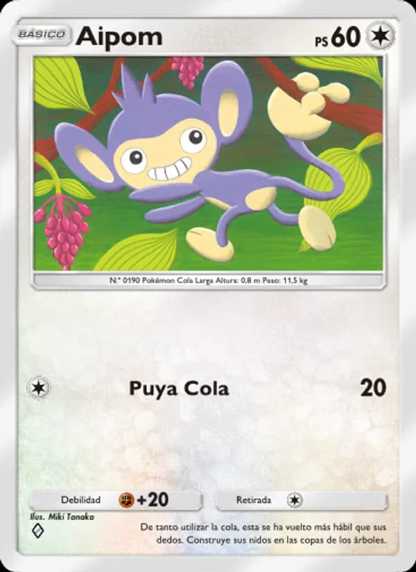 Aipom card in Spanish