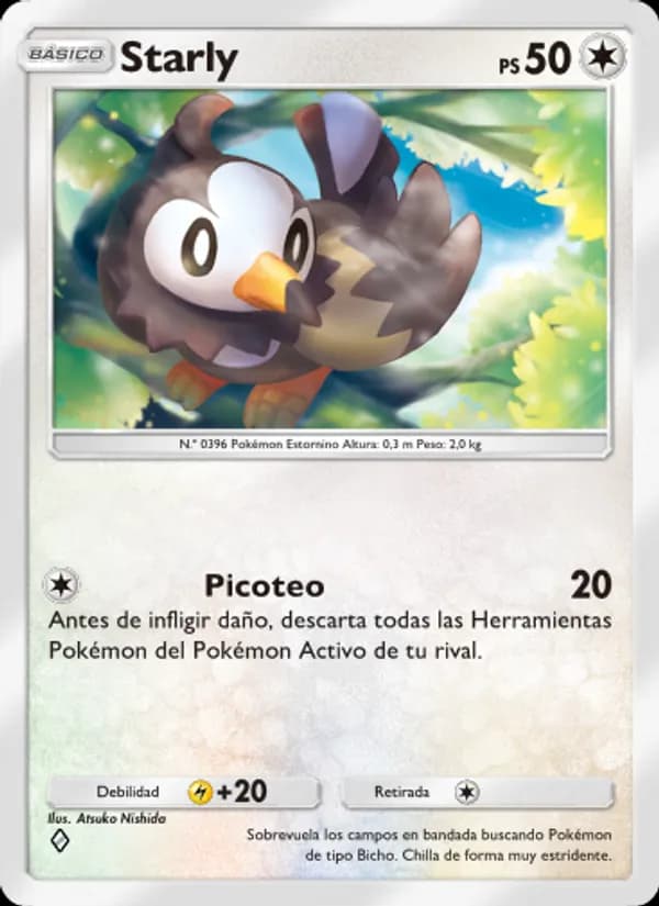 Starly card in Spanish