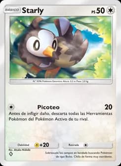 Starly card in Spanish