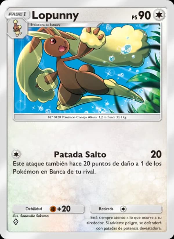 Lopunny card in Spanish